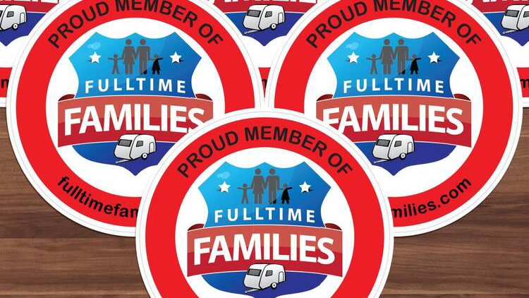 Fulltime Families Circle Cling Stickers