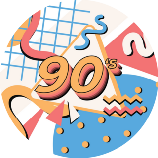 Fun Abstract Shape 90s Sticker