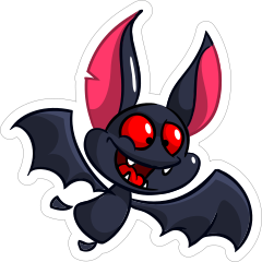 Fun Cartoon Bat Sticker