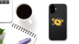 Fun Daisy Flower Sticker on a Phone (New) example