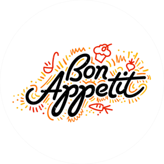 Fun Illustrated Bon Appetit Sticker
