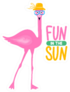 Fun In The Sun Flamingo Sticker