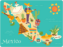 Fun Mexico Map Sticker