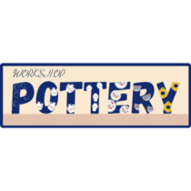 Fun Pottery Lettering Sticker