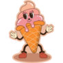 Fun Retro Ice Cream Cone Sticker