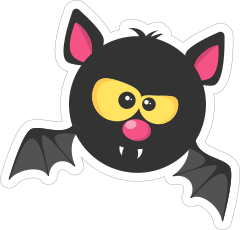 Fun Round Bat Sticker