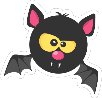 Fun Round Bat Sticker