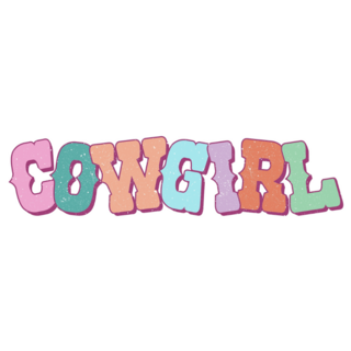 Fun Western Cowgirl Typography Sticker