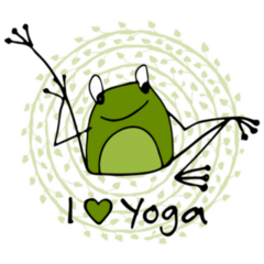 Fun Yoga Frog Sticker