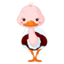 Fun Zoo Ostrich Cute Sticker