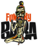 Funky Baba Yogi Holding A Joint Sticker