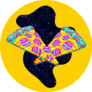 Funky Creative Pizza Design Sticker