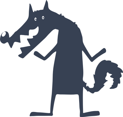 Funky Wolf Sticker