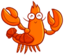 Funny And Cute Lobster Waving Its Hand Sticker