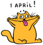 Funny April Fools Cat Sticker