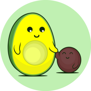 Funny Avocado And Seed Baby Sticker