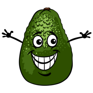Funny Avocado Face Sticker