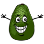 Funny Avocado Face Sticker