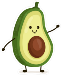 Funny Avocado Sticker