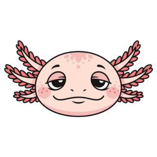 Funny Axolotl Face Sticker