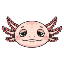 Funny Axolotl Face Sticker