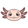 Funny Axolotl Face Sticker