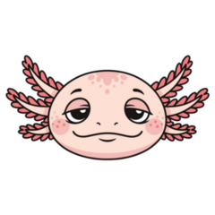 Funny Axolotl Face Sticker