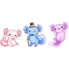 Funny Axolotl Sticker Sheet