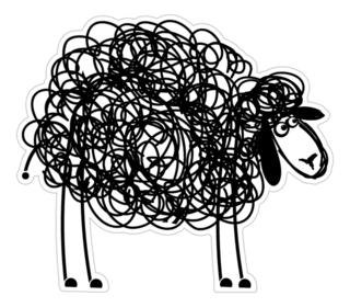 Funny Black Sheep, Sketch Sticker