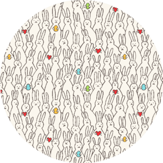 Funny Bunny Seamless Pattern Illustration Sticker