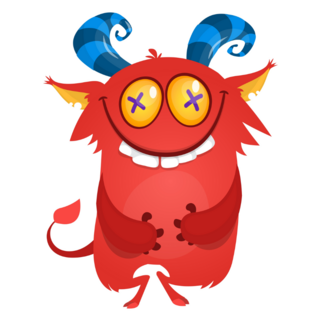 Funny Cartoon Monster Character Sticker