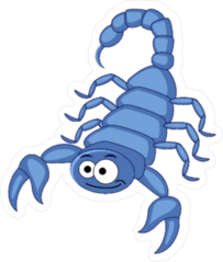 Funny Cartoon Scorpion Sticker