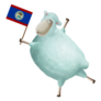 Funny Cartoon Sheep Sticker