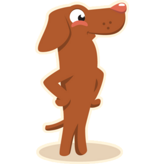 Funny Cartoon Vizsla Sticker