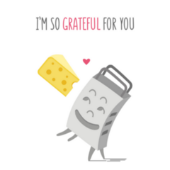 Funny Cheese Grater Cartoon Sticker