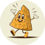 Funny Cheese Retro Cartoon Sticker