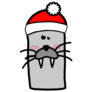 Funny Christmas Walrus Sticker