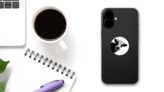 Funny Cow Isolated On A White Sticker on a Phone (New) example