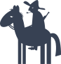 Funny Cowboy Riding A Horse Sticker