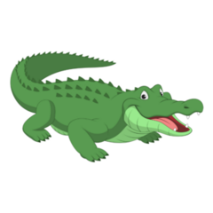 Funny Crocodile Cartoon Sticker