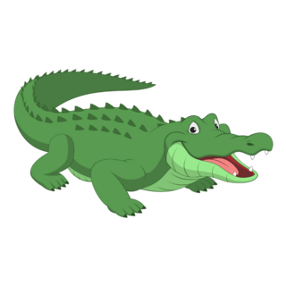 Funny Crocodile Cartoon Sticker