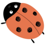 Funny Cute Ladybug Sticker