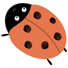 Funny Cute Ladybug Sticker
