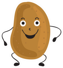 Funny Dancing Potato Sticker