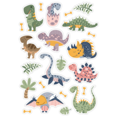 Funny Dinosaurs Sticker Sheet