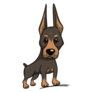 Funny Doberman Sticker
