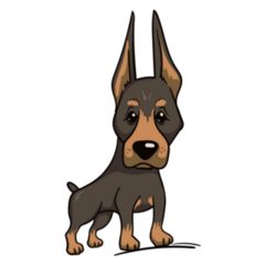 Funny Doberman Sticker