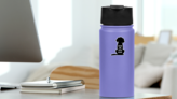 Funny Dog Hair Sticker on a Water Bottle (New) example