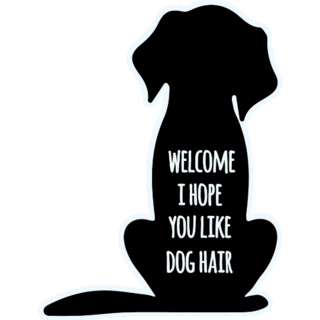Funny Dog Hair Sticker