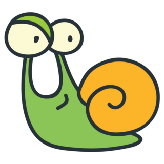 Funny Doodle Snail Eyes Sticker 
